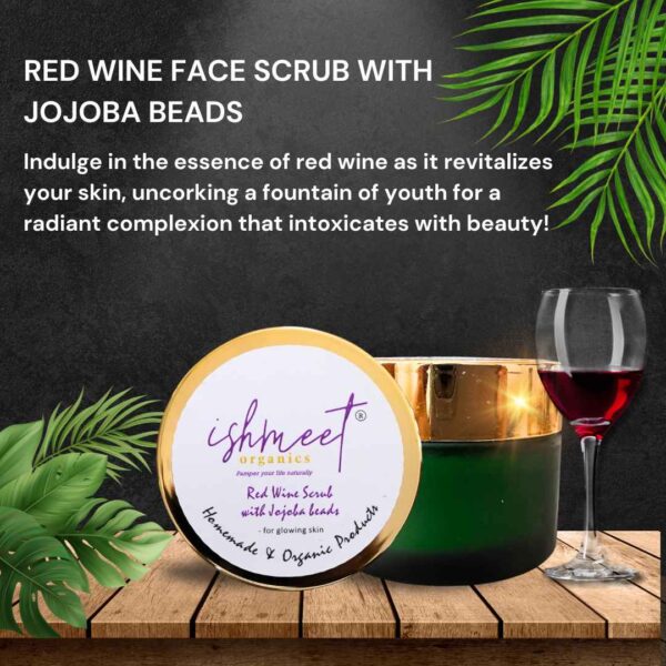 red wine face scrub